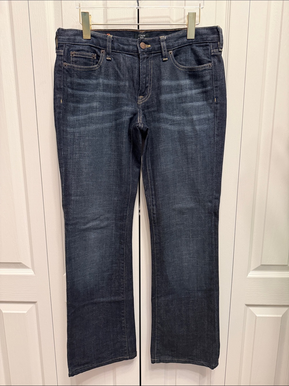 J.Crew Hip Slung Stretch Bootcut Jeans Dark Wash Size 30R